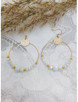 Boucles d'oreilles Julia blanche