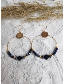 Boucles d'oreilles Julia noire