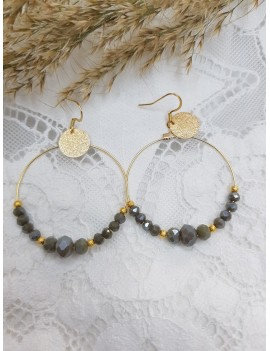 Boucles d'oreilles Julia grise