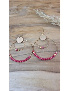 Boucles d'oreilles Alexia Cerise