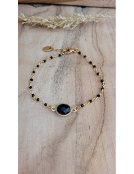 Bracelet Suzon agate noire