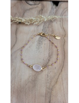 Bracelet Suzon quartz rose