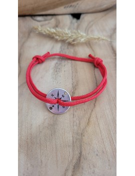 Bracelet rose des vents rouge
