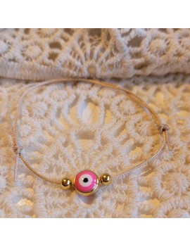 Bracelet oeil rose