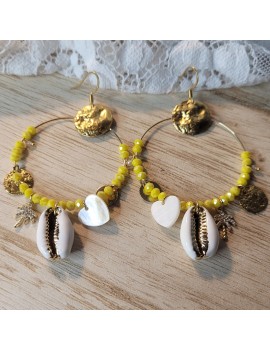 Boucles d'oreilles Summer jaune