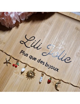 Collier fraise cerise