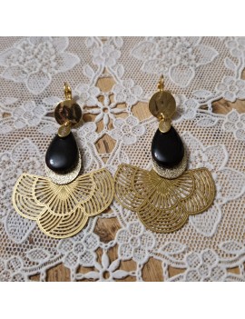 Boucles d'oreilles Clara noir