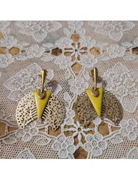 Boucles d'oreilles Lise Jaune