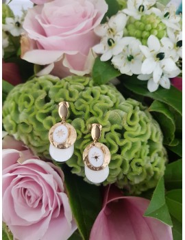 Boucles d'oreilles étoile blanche